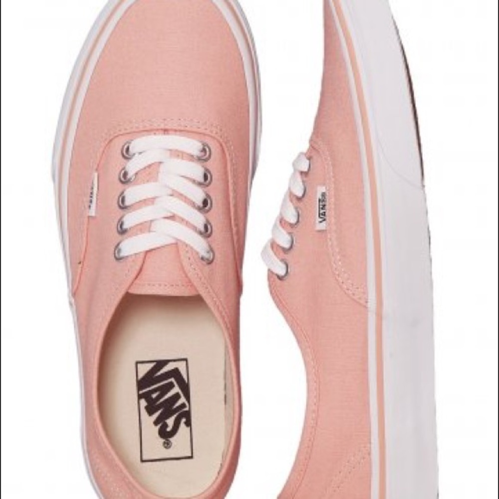 peach colored vans